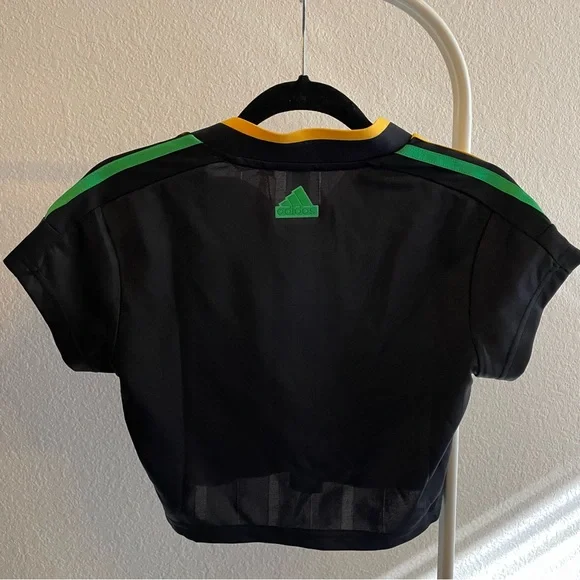 Adidas Tiro Crop Jersey Black Gold Green - Picture 3 of 7